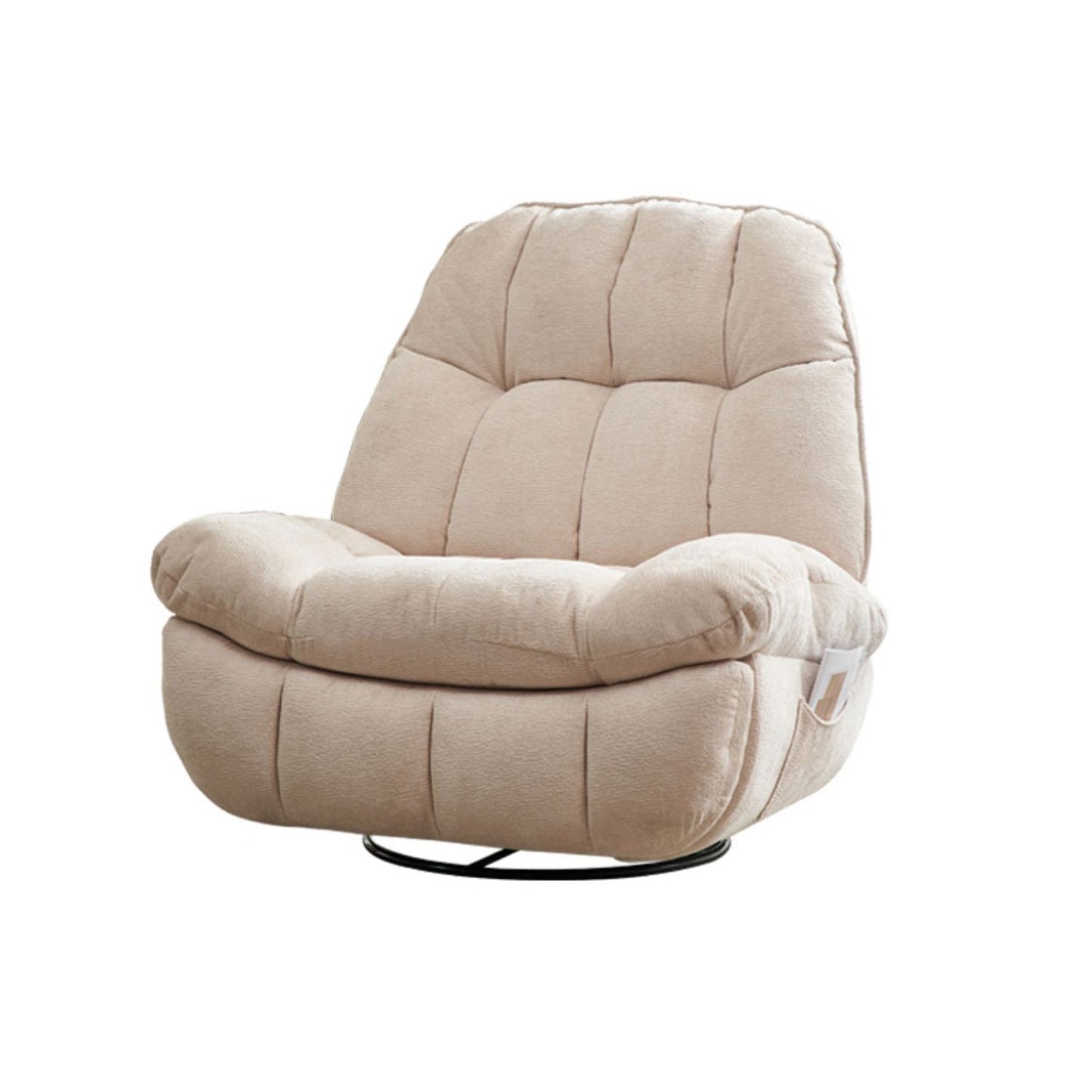 Contemporary Recliner Chair Swivel Rocker Metal Indoor Solid Color Side Pockets Clearhalo 'Chairs & Seating' 'furn' 'furn_recliners' 'Furniture' 'Living Room Furniture' 'Recliners' 7475764