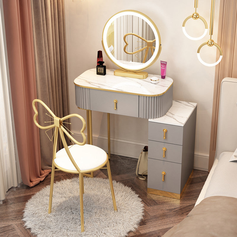 Glam Wood maquillador tocador de tocador escritorio de tocador de maquillaje con cajón