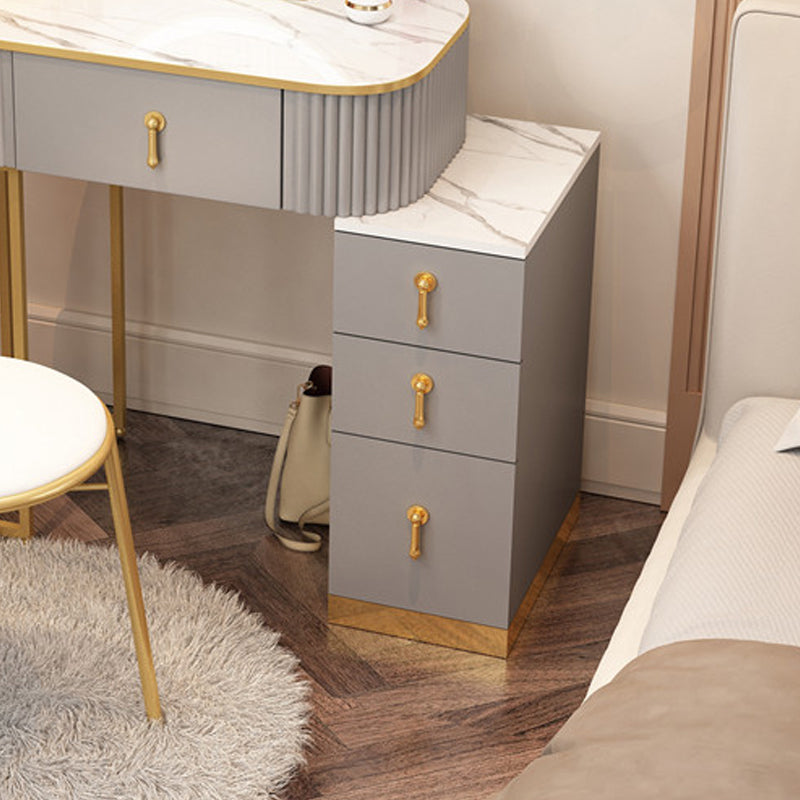 Glam Wood maquillador tocador de tocador escritorio de tocador de maquillaje con cajón