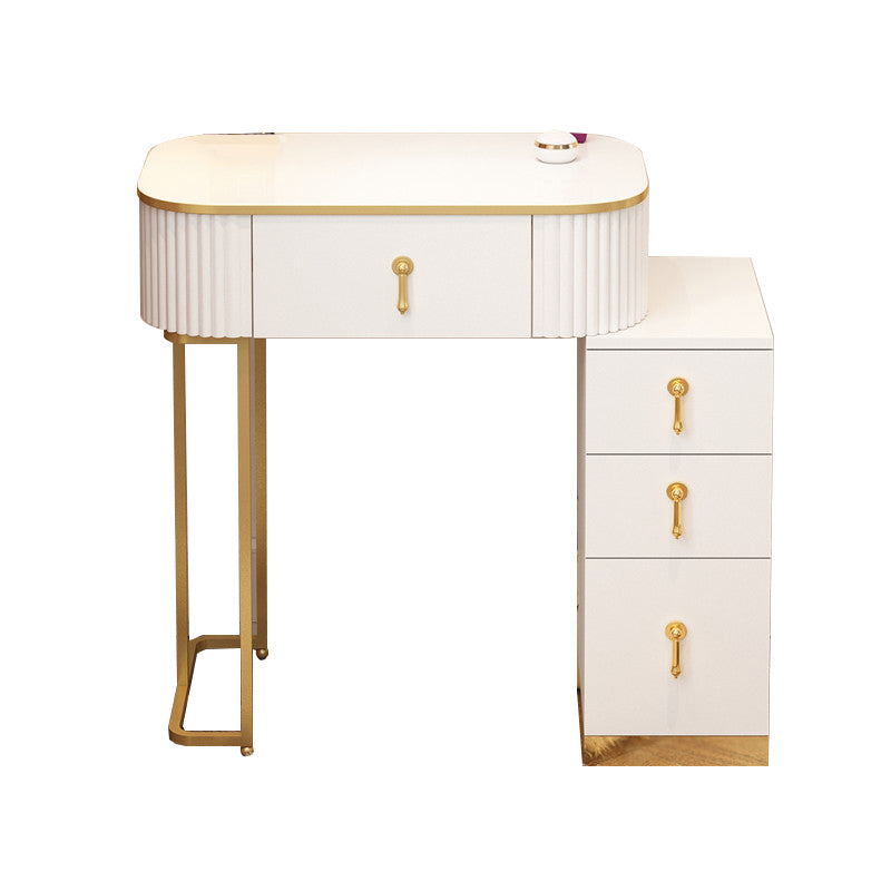 Glam Wood maquillador tocador de tocador escritorio de tocador de maquillaje con cajón