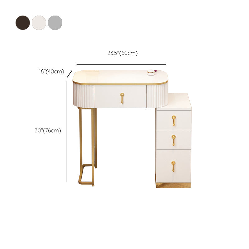 Glam Wood maquillador tocador de tocador escritorio de tocador de maquillaje con cajón