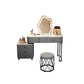 Glam Stone Make-up Vanity Dressing Bedroom Table Stool Set with Drawer
