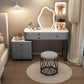 Glam Stone Make-up Vanity Dressing Bedroom Table Stool Set with Drawer