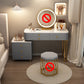 Glam Stone Make-up Vanity Dressing Bedroom Table Stool Set with Drawer