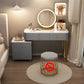 Glam Stone Make-up Vanity Dressing Bedroom Table Stool Set with Drawer