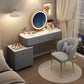 Glam Stone Make-up Vanity Dressing Bedroom Table Stool Set with Drawer