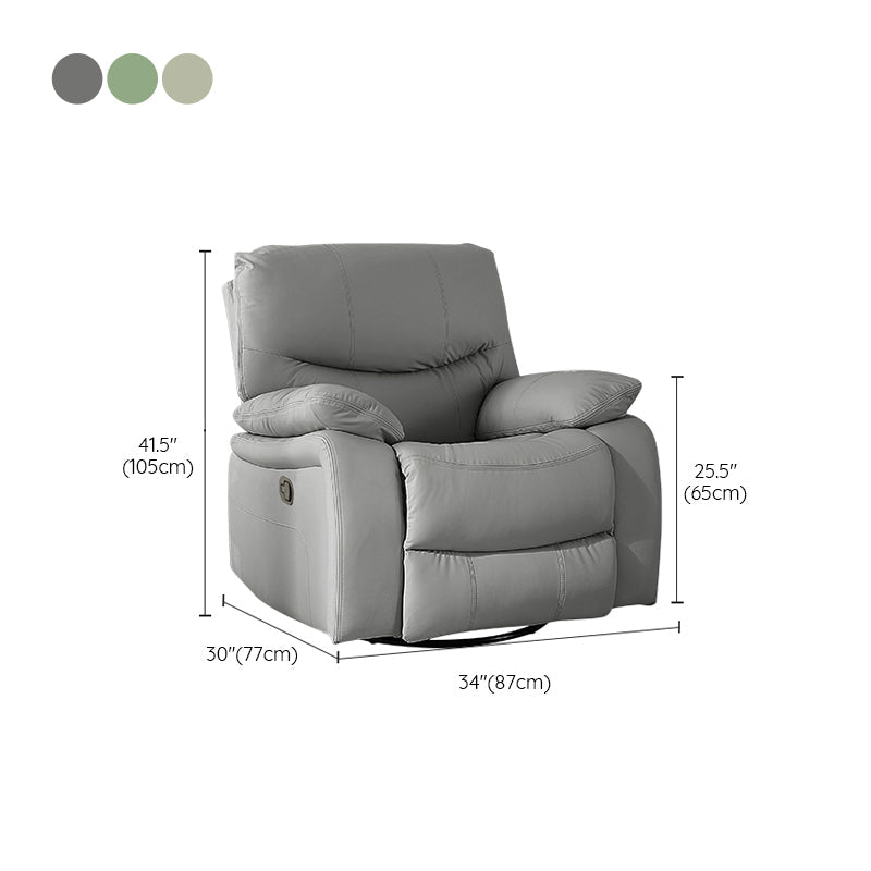 Contemporary Standard Recliner Metal Swivel Rocker Indoor Solid Color Clearhalo 'Chairs & Seating' 'furn' 'furn_recliners' 'Furniture' 'Living Room Furniture' 'Recliners' 7475904
