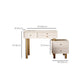 Glam Wood Vanity Dressing Table White Makeup Vanity Desk with Drawer