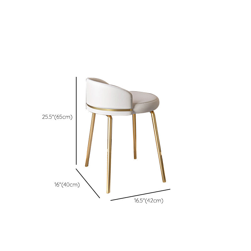 Glam Wood Vanity Dressing Table White Makeup Vanity Desk with Drawer