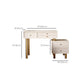 Glam Wood Vanity Dressing Table White Makeup Vanity Desk with Drawer
