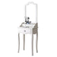 Contemporary Wood Vanity Dressing Table White Makeup Vanity Desk with Drawer