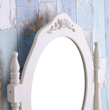 Contemporary Wood Vanity Dressing Table White Makeup Vanity Desk with Drawer