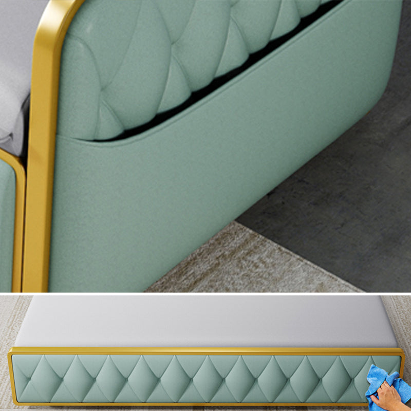 Divano a braccia quadrati letto in pelle in pelle glam cuscino pieghevole tornatore divano dormiente