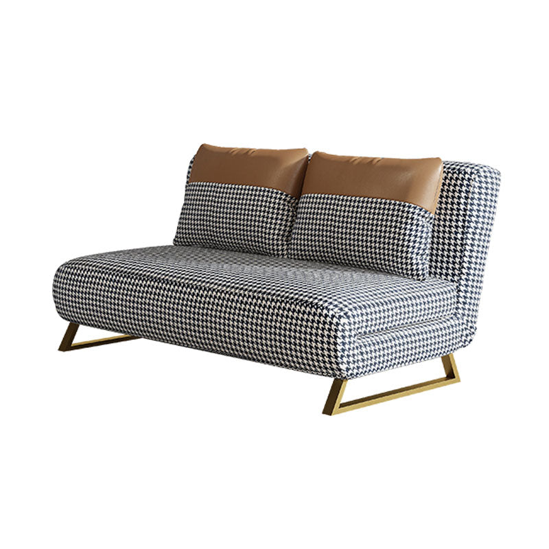 Divani convertibili da cuscino senza bracciale senza braccio divano per dormiente in metallo glam