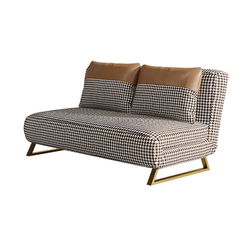 Divani convertibili da cuscino senza bracciale senza braccio divano per dormiente in metallo glam