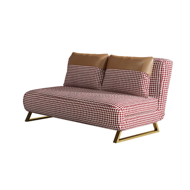 Divani convertibili da cuscino senza bracciale senza braccio divano per dormiente in metallo glam