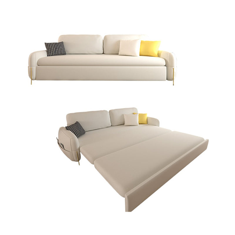 Faux Leather Sleeper Sofa Water Resistant Foldable Convertible Sofas Clearhalo 'furn' 'furn_futons' 'Furniture' 'Futons & Daybeds' 'Futons' 'Living Room Furniture' 7476104