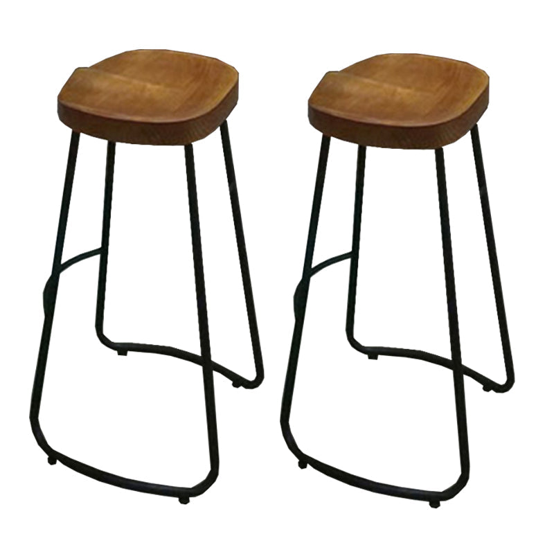 Industrial Style Solid Wood Pub Dining Set 1/2/4/6 Pcs Rectangular Pub Set for Home Chair(s) None 2 Piece Set Clearhalo 'Bar Furniture' 'furn' 'furn_home_bar_bar_sets' 'Furniture' 'Home Bars & Bar Sets' 'home_bar_bar_sets' 'Kitchen & Dining Furniture' 7476660