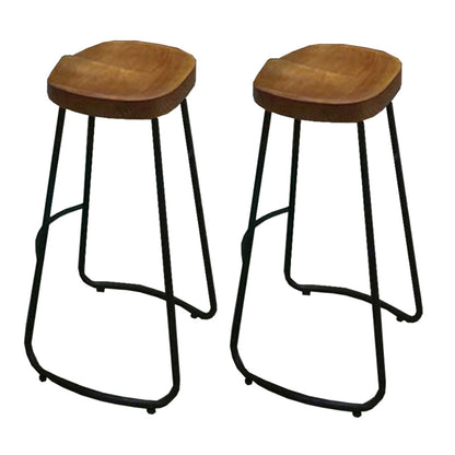 Industrial Style Solid Wood Pub Dining Set 1/2/4/6 Pcs Rectangular Pub Set for Home Chair(s) None 2 Piece Set Clearhalo 'Bar Furniture' 'furn' 'furn_home_bar_bar_sets' 'Furniture' 'Home Bars & Bar Sets' 'home_bar_bar_sets' 'Kitchen & Dining Furniture' 7476660