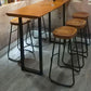 Industrial Style Solid Wood Pub Dining Set 1/2/4/6 Pcs Rectangular Pub Set for Home Table & Chair(s) 59.1"L x 19.7"W x 41.3"H 6 Piece Set Clearhalo 'Bar Furniture' 'furn' 'furn_home_bar_bar_sets' 'Furniture' 'Home Bars & Bar Sets' 'home_bar_bar_sets' 'Kitchen & Dining Furniture' 7476663