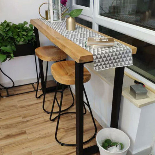 Industrial Style Solid Wood Pub Dining Set 1/2/4/6 Pcs Rectangular Pub Set for Home Clearhalo 'Bar Furniture' 'furn' 'furn_home_bar_bar_sets' 'Furniture' 'Home Bars & Bar Sets' 'home_bar_bar_sets' 'Kitchen & Dining Furniture' 7476669