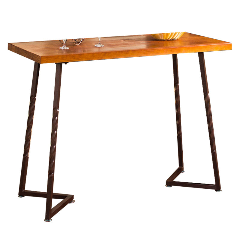 Industrial Style Solid Wood Pub Dining Set 1/2/5 Pcs Rectangular Pub Set for Home Table Brown Clearhalo 'Bar Furniture' 'furn' 'furn_home_bar_bar_sets' 'Furniture' 'Home Bars & Bar Sets' 'home_bar_bar_sets' 'Kitchen & Dining Furniture' 7476705