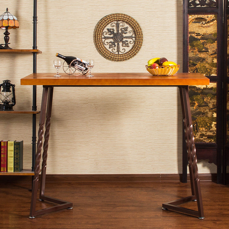 Industrial Style Solid Wood Pub Dining Set 1/2/5 Pcs Rectangular Pub Set for Home Clearhalo 'Bar Furniture' 'furn' 'furn_home_bar_bar_sets' 'Furniture' 'Home Bars & Bar Sets' 'home_bar_bar_sets' 'Kitchen & Dining Furniture' 7476710