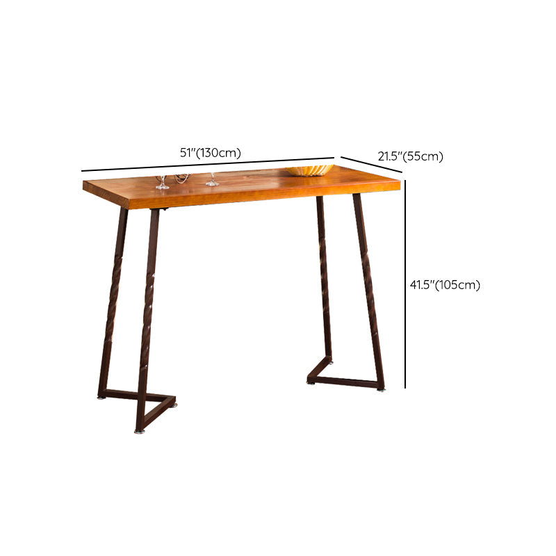 Industrial Style Solid Wood Pub Dining Set 1/2/5 Pcs Rectangular Pub Set for Home Clearhalo 'Bar Furniture' 'furn' 'furn_home_bar_bar_sets' 'Furniture' 'Home Bars & Bar Sets' 'home_bar_bar_sets' 'Kitchen & Dining Furniture' 7476712