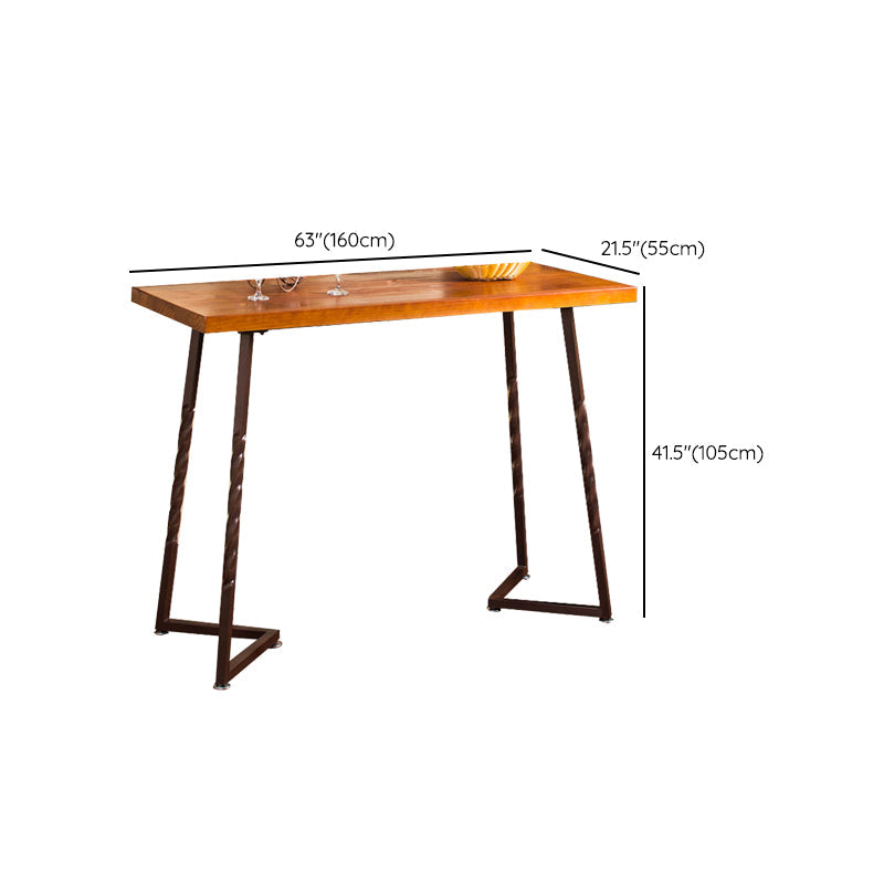 Industrial Style Solid Wood Pub Dining Set 1/2/5 Pcs Rectangular Pub Set for Home Clearhalo 'Bar Furniture' 'furn' 'furn_home_bar_bar_sets' 'Furniture' 'Home Bars & Bar Sets' 'home_bar_bar_sets' 'Kitchen & Dining Furniture' 7476713