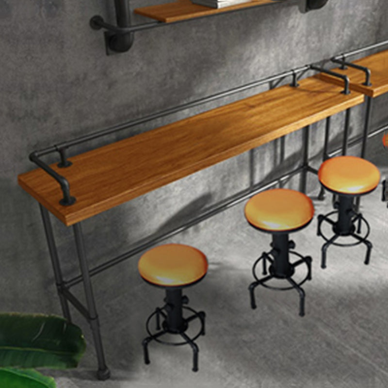 Set da pranzo da pub in legno massello stile industriale Set da pub rettangolare da 1/2/4 pezzi per la casa