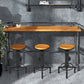 Set da pranzo da pub in legno massello stile industriale Set da pub rettangolare da 1/2/4 pezzi per la casa