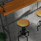 Set da pranzo da pub in legno massello stile industriale Set da pub rettangolare da 1/2/4 pezzi per la casa