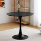 Simplicity Style Round Table Wood Dining Site Table with Tulip Base Black 31.5"L x 31.5"W x 29.5"H Without Chairs Clearhalo 'Dining Tables & Seating' 'Dining Tables' 'dining_table' 'furn' 'furn_dining_table' 'Furniture' 'Kitchen & Dining Furniture' 7476802