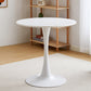 Simplicity Style Round Table Wood Dining Site Table with Tulip Base White Without Chairs Clearhalo 'Dining Tables & Seating' 'Dining Tables' 'dining_table' 'furn' 'furn_dining_table' 'Furniture' 'Kitchen & Dining Furniture' 7476804