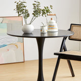 Simplicity Style Round Table Wood Dining Site Table with Tulip Base Clearhalo 'Dining Tables & Seating' 'Dining Tables' 'dining_table' 'furn' 'furn_dining_table' 'Furniture' 'Kitchen & Dining Furniture' 7476810