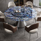 Metal Pedestal Dining Table Round Stone Top Dining Table for Dining Room Clearhalo 'Dining Tables & Seating' 'Dining Tables' 'dining_table' 'furn' 'furn_dining_table' 'Furniture' 'Kitchen & Dining Furniture' 7476833