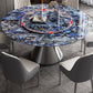 Metal Pedestal Dining Table Round Stone Top Dining Table for Dining Room Clearhalo 'Dining Tables & Seating' 'Dining Tables' 'dining_table' 'furn' 'furn_dining_table' 'Furniture' 'Kitchen & Dining Furniture' 7476836