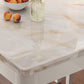 Table de salle à manger rectangulaire Simplicity, collection de salle à manger en faux marbre avec 4 pieds