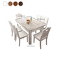 Table de salle à manger rectangulaire Simplicity, collection de salle à manger en faux marbre avec 4 pieds