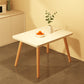 Modern Table Tripod Base Dining Table for Kitchen Dining Room White 31"L x 20"W x 21"H Without Chairs Clearhalo 'Dining Tables & Seating' 'Dining Tables' 'dining_table' 'furn' 'furn_dining_table' 'Furniture' 'Kitchen & Dining Furniture' 7476860