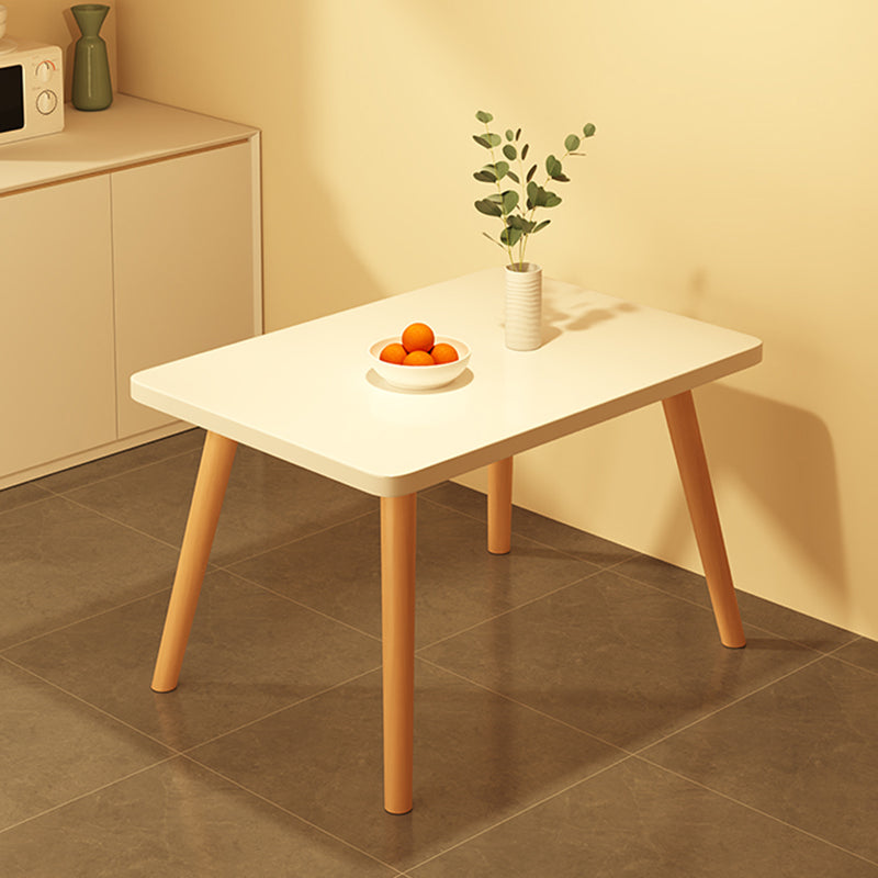 Modern Table Tripod Base Dining Table for Kitchen Dining Room White 31"L x 20"W x 21"H Without Chairs Clearhalo 'Dining Tables & Seating' 'Dining Tables' 'dining_table' 'furn' 'furn_dining_table' 'Furniture' 'Kitchen & Dining Furniture' 7476860
