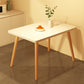 Modern Table Tripod Base Dining Table for Kitchen Dining Room White 39.4"L x 23.6"W x 28.7"H Without Chairs Clearhalo 'Dining Tables & Seating' 'Dining Tables' 'dining_table' 'furn' 'furn_dining_table' 'Furniture' 'Kitchen & Dining Furniture' 7476866