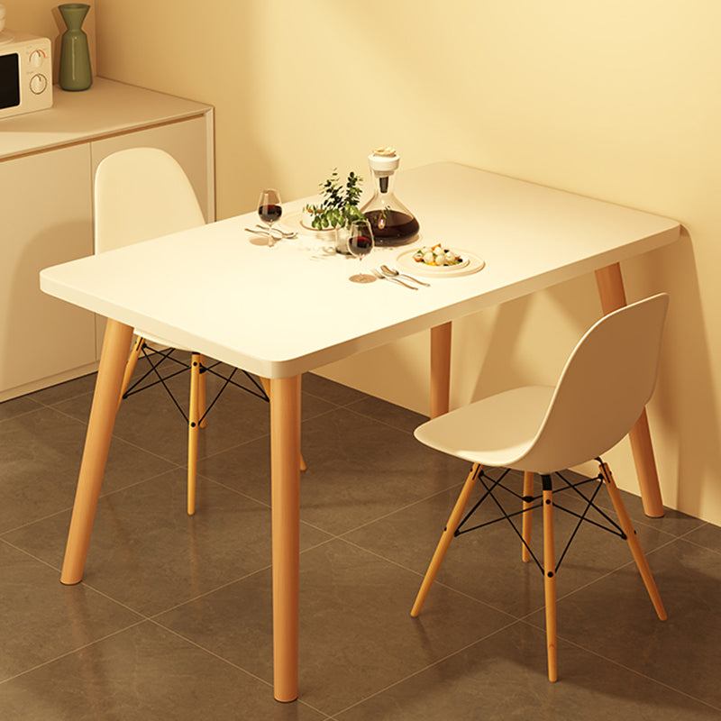 Modern Table Tripod Base Dining Table for Kitchen Dining Room White 47.2"L x 23.6"W x 28.7"H Without Chairs Clearhalo 'Dining Tables & Seating' 'Dining Tables' 'dining_table' 'furn' 'furn_dining_table' 'Furniture' 'Kitchen & Dining Furniture' 7476869