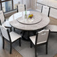 Solid Wood Pedestal Dining Table Round Faux Marble Dining Table Clearhalo 'Dining Tables & Seating' 'Dining Tables' 'dining_table' 'furn' 'furn_dining_table' 'Furniture' 'Kitchen & Dining Furniture' 7476885