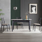 Dining Room Stone Dinner Table Rectangle 4 Legs Dining Table