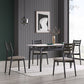 Dining Room Stone Dinner Table Rectangle 4 Legs Dining Table