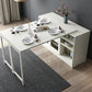 Folding Rectangle Dining Table Wood Dining Table in White and Natural