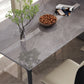 Stone Top Dining Room Dinner Kitchen Table Rectangle Dining Table with 4 Legs Clearhalo 'Dining Tables & Seating' 'Dining Tables' 'dining_table' 'furn' 'furn_dining_table' 'Furniture' 'Kitchen & Dining Furniture' 7476999