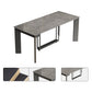 Rectangle Folding Dining Table Wood and Stone Dining Table for Dining Room