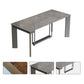 Rectangle Folding Dining Table Wood and Stone Dining Table for Dining Room